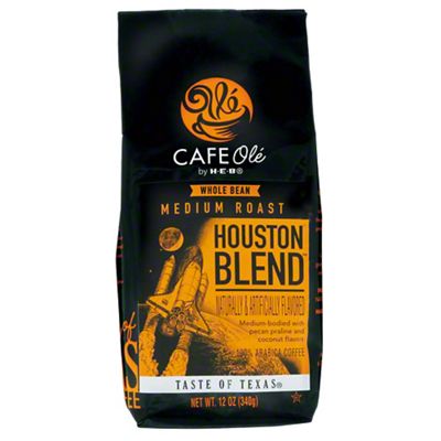 Cafe Ole By H-E-B Houston Blend Medium Roast Whole Bean Coffee, 12 Oz ...