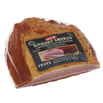 H-E-B Fully Cooked Boneless Hickory-Smoked Uncured Carver Half Ham ...