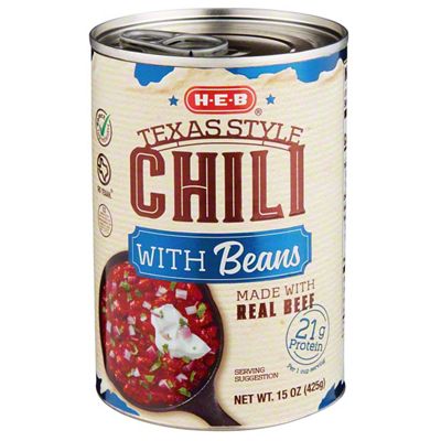 H-E-B Select Ingredients Texas Style Chili With Beans, 15 Oz | Joe V's ...