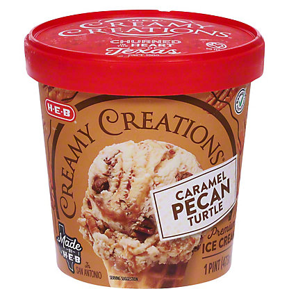 H-E-B Creamy Creations Caramel Pecan Turtle Ice Cream, 1 pt H-E-B Creamy Creations Caramel Pecan Turtle Ice Cream, 1 pt