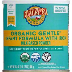 Earth's best organic infant formula with hot sale iron 23.2 oz