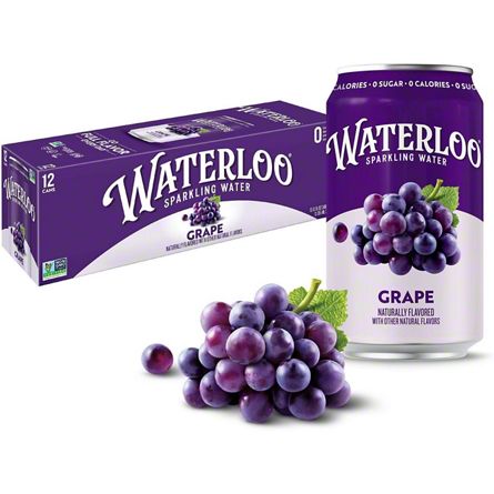 Waterloo Grape Sparkling Water 12 pk Cans, 12 oz | Central Market ...