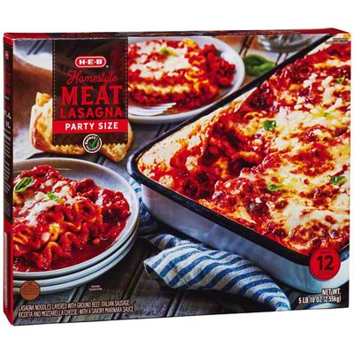 H-E-B Select Ingredients Party Size Homestyle Lasagna, 90 Oz – Central ...