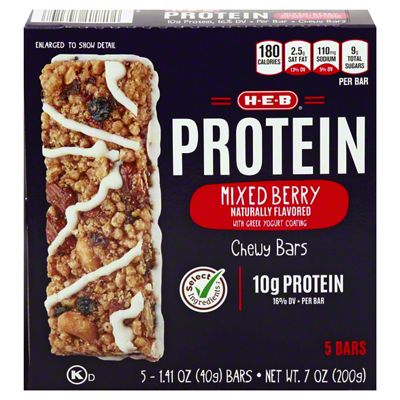 H E B 10g Protein Chewy Bars Mixed Berry 5 Ct Joe V S Smart Shop Low Prices Quality