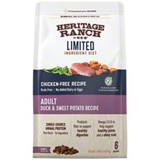 Heritage Ranch by H E B Limited Ingredient Diet Grain Free Adult Dry Dog Food Duck Sweet Potato 6 lbs Central Market Really Into Food