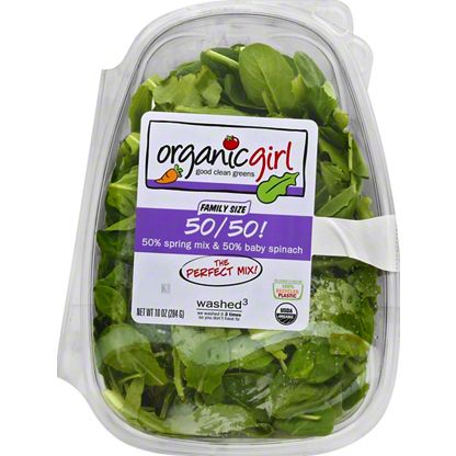 OrganicGirl Organic 50/50 Spring Mix and Baby Spinach, 10 oz – Central ...