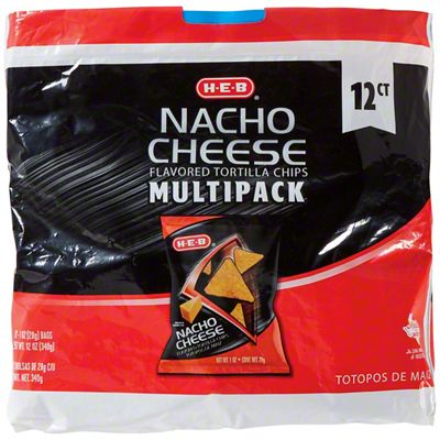 H-E-B Nacho Cheese Tortilla Chips Multipack 1 Oz Bags, 12 Ct | Joe V's ...