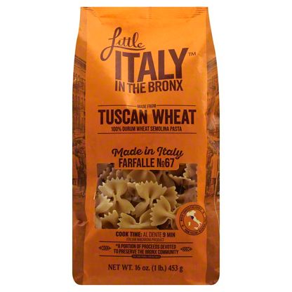 Little Italy In The Bronx Tuscan Wheat Farfalle Pasta, 16 Oz