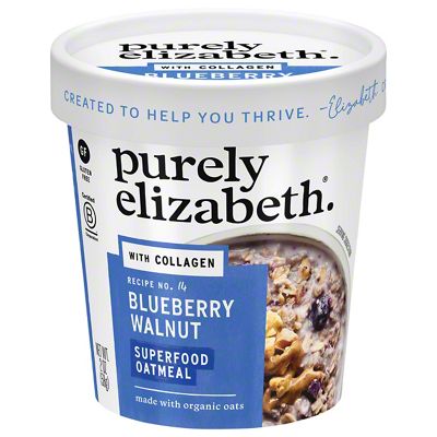 Purely Elizabeth Blueberry & Walnut Collagen protein Oats Cup, 2 oz ...