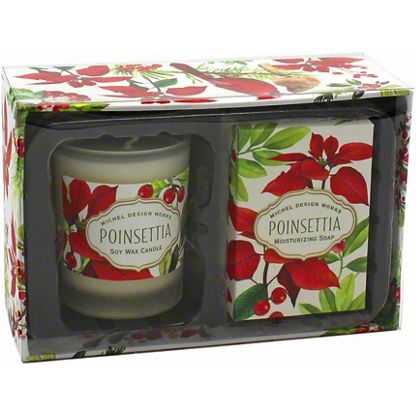 Michel Design Works Poinsettia Candle And Soap Gift Set 4 6 Oz Central Market