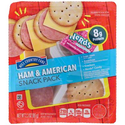 Hill Country Fare Snack Pack Tray - Ham & American with Crackers ...