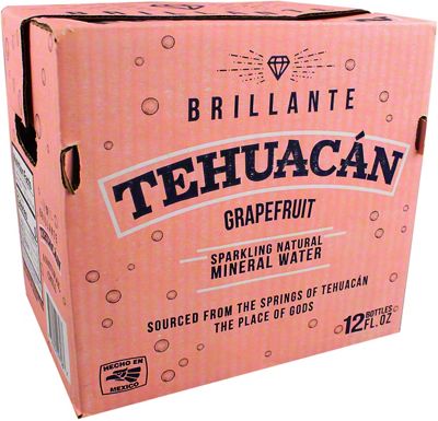 Tehuacan Grapefruit Sparkling Mineral Water, Glass Bottle, 12 Pk. 12 Fl ...