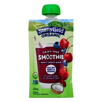 Stonyfield Organic Dairy Free Blueberry Beet Cherry Smoothie Pouch, 3.2 ...