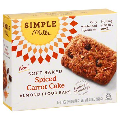 bars flour baked mills carrot spiced almond pk ea oz soft cake simple