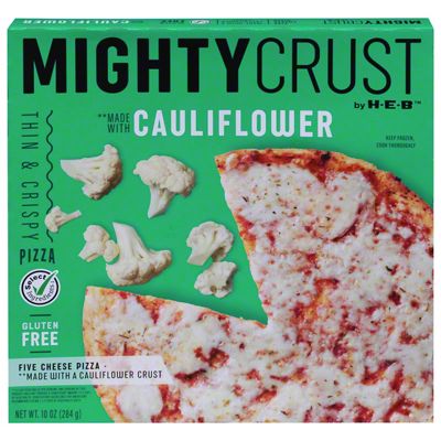 MightyCrust By H-E-B Frozen Cauliflower Pizza - Five Cheese, 10 Oz ...