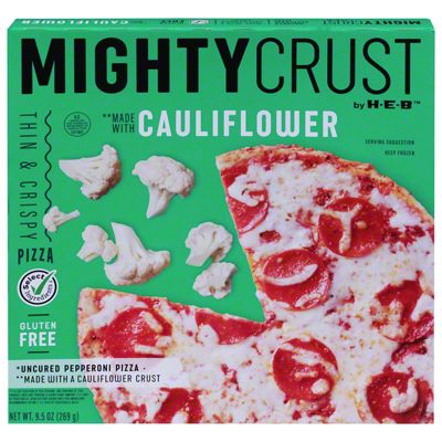 MightyCrust By H-E-B Frozen Cauliflower Pizza - Pepperoni, 9.5 Oz ...