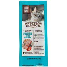 Heritage Ranch by H E B Senior Adult Dry Cat Food Salmon Brown