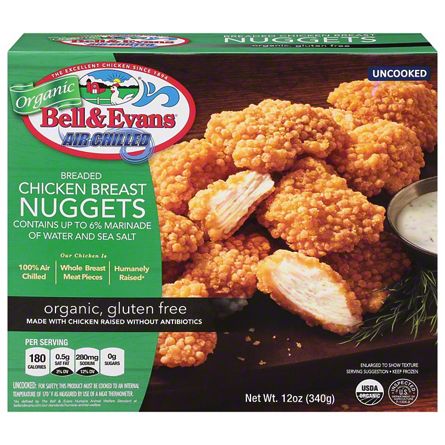 Bell & Evans Organic Breaded Chicken Breast Nuggets, 12 oz | Central ...