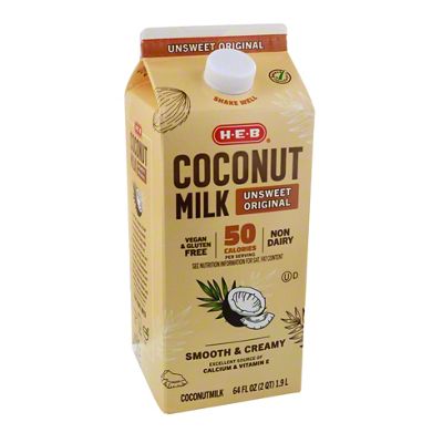 H-E-B Unsweetened Coconut Milk, 64 Oz | Central Market - Really Into Food