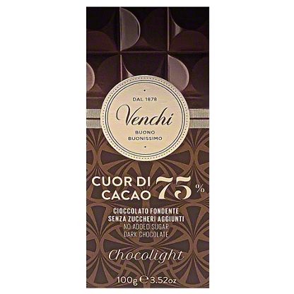 Venchi Cuor Di Cacao 75% Extra Dark Chocolate Bar, 3.52 Oz – Central Market