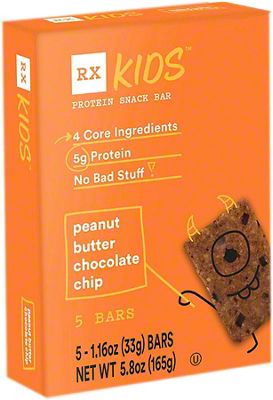 RxBar Kids Peanut Butter Chocolate Chip Protein Snack Bars, 5 ct ...