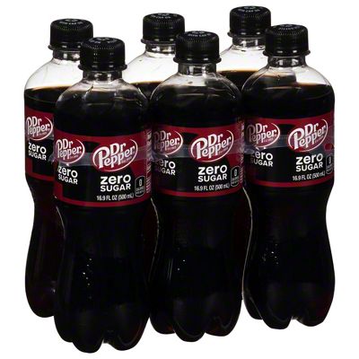 Dr Pepper Zero Sugar Soda .5 L Bottles, 6 pk | Joe V's Smart