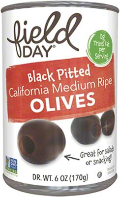 Field Day Green Pitted Med Ripe Olives - 6 oz - Desert Spoon Food Hub