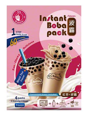 O's Bubble Instant Black Tea Boba Pack, 4 ct | Central Market