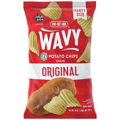 H-E-B Wavy Potato Chips – Original, Party Size, 14 Oz | Joe V's Smart ...