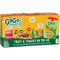 GoGo squeeZ Fruit & VeggieZ Peach & Strawberry On The Go Pouches, 12 ct