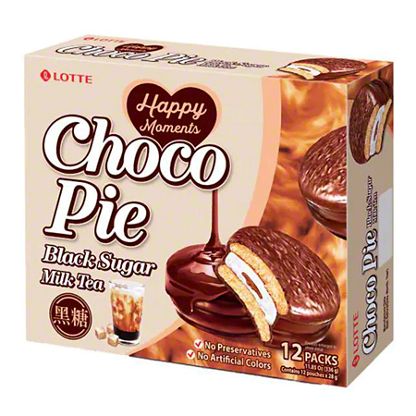 Lotte Choco Pie Black Sugar Milk Tea, 336 g – Central Market
