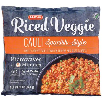 H-E-B Frozen Riced Veggie Spanish-Style Cauli Rice, 12 oz | Central