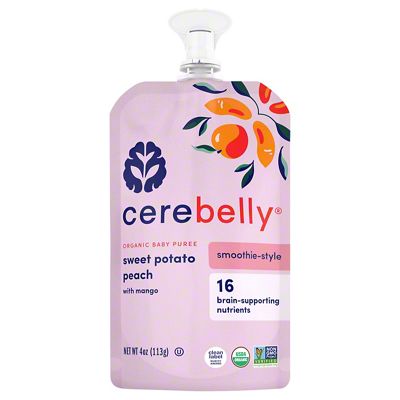 Cerebelly Organic Baby Puree Pouch - Sweet Potato Peach with Mango , 4  oz | Central Market - Really Into Food