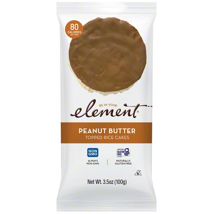 Element Peanut Butter Topped Rice Cakes, 3.50 oz Central