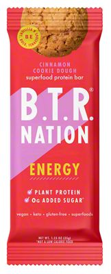 B.T.R Bar Cinnamon Cookie Dough Superfood Protein Bar, 1.2 Oz | Central ...