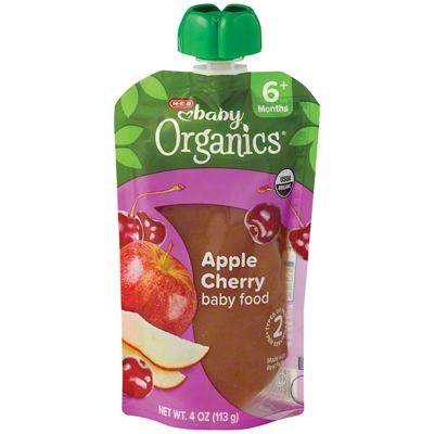 H-E-B Baby Organics Food Pouch – Apple Cherry, 4 Oz | Joe V's Smart ...