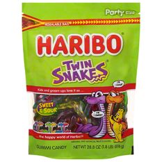 サメフィン　h&o bonbonero Haribo Twin Snakes Gummi Candy - Party Size, 28.8 oz | Joe