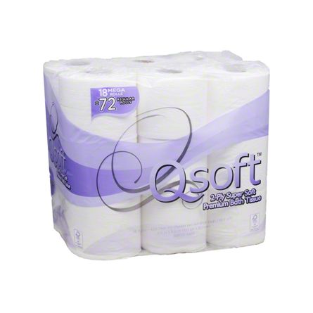 QSoft 2-Ply Super Soft Premium Bath Tissue, 18 Mega Rolls | Joe V's ...