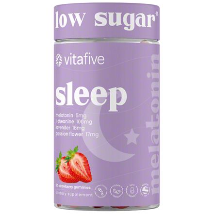 Vitafive Low Sugar Sleep Melatonin Strawberry Gummies, 50 ct | Central ...