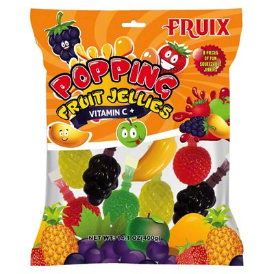 Fruix Popping Fruit Jellies with Vitamin C+, 14.1 oz | Joe V's Smart 