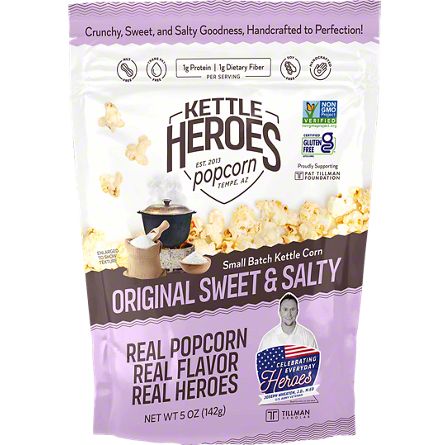 Kettle Heroes Aged White Cheddar Popcorn - 6 Pack Small Batch Gluten Free Snack