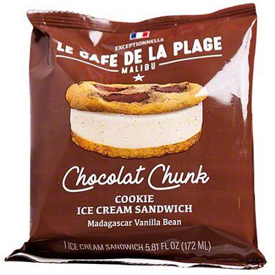Le Cafe De La Plage Chocolate Chunk Cookie Ice Cream Sandwich