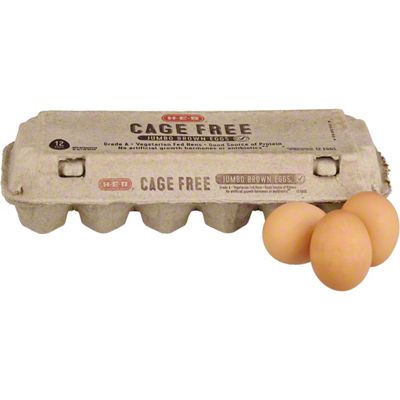 H-E-B Grade A Cage Free Jumbo Brown Eggs, 12 Ct | Central Market ...