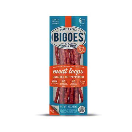 Bigoes Hot Pepperoni Meat Loops, 3 oz | Central Market - Really Into Food