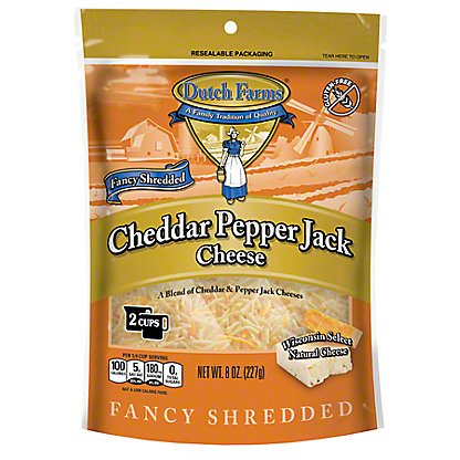 Dutch Farms Fancy Shredded Cheddar Pepper Jack Cheese Dutch Farms Fancy Shredded Cheddar Pepper Jack Cheese