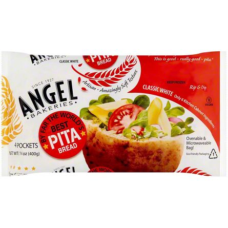 Angel Bakeries Classic White Artisan Pita Pockets, 4 ct | Central ...