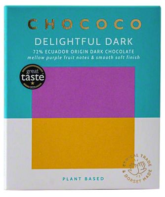 Chococo 72% Ecuador Delightful Dark Chocolate Bar, 75 G 