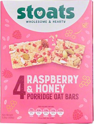 Stoats Blueberry & Honey Porridge Oat 1.48 oz Bars, 4 ct