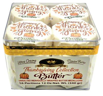 Butter Emporium Thanksgiving Collection Unsalted Butter Medallions, 0. ...