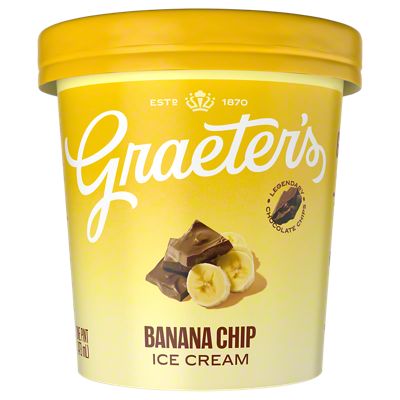 Graeter's Banana Chocolate Chip Ice Cream, 1 pt | Central Market ...